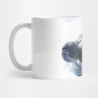 COLOURFUL SEAL SLEEPING IN THE SNOW Mug